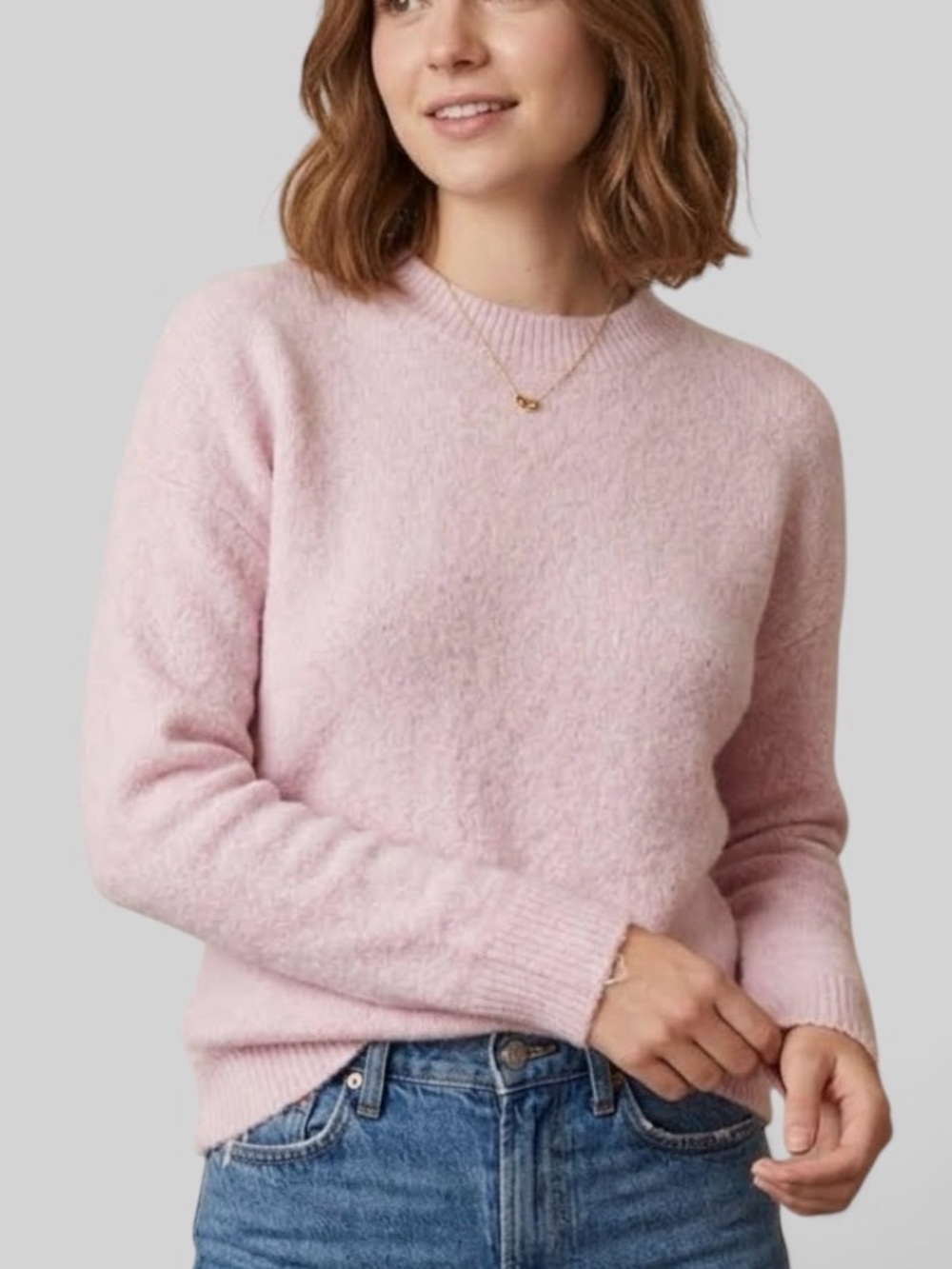 & Other Stories Relaxed Knitted Oversized Sweater Blush Pink Size Small